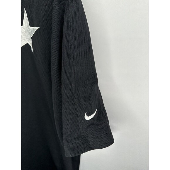 Nike‎ Golf Polo Shirt Black Dri Fit Embroidered Star Swoosh Men’s Size Medium - Picture 2 of 6
